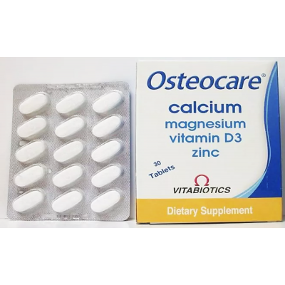 Osteocare ( Calcium Carbonate + Magnesium carbonate + Vitamin D 3 + Zinc ) 30 tablets